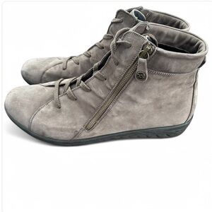 HARTJES Women’s Suede Leather Wool Lined Ankle Boots‎ Casual Luxary Outoor US 12